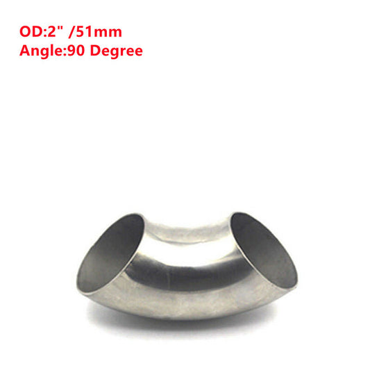 2 Inch/51mm Stainless Steel Car 90¡« Pipe Bend Tube Exhaust Pipe Elbow Fittings