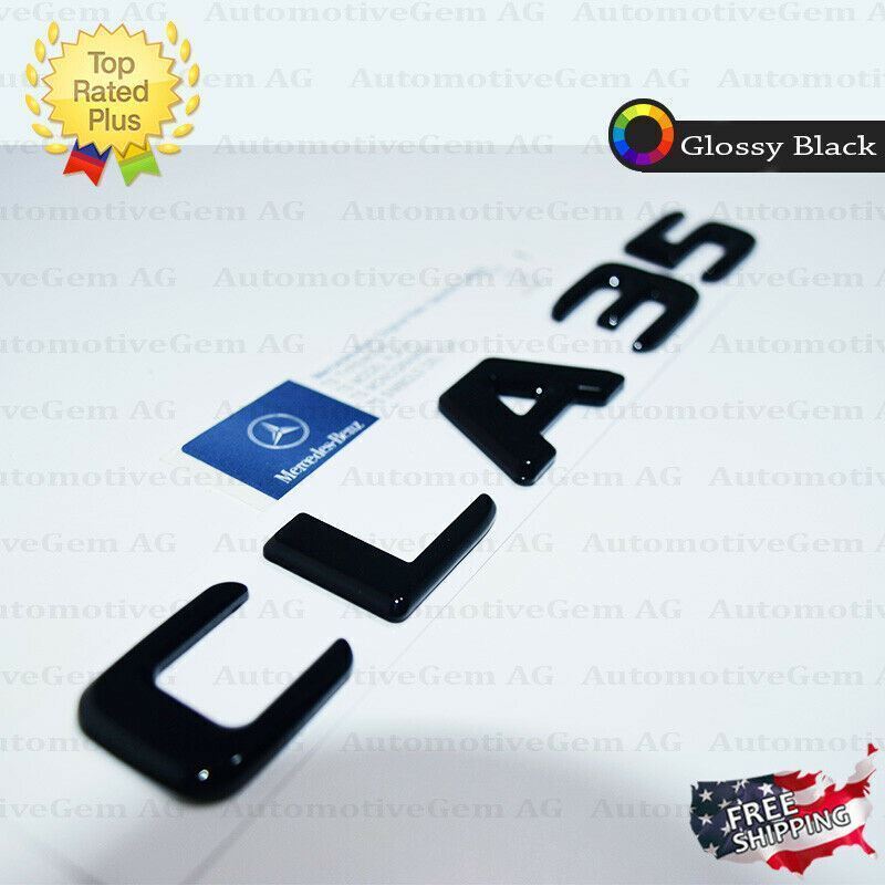 CLA35 AMG Badge, Glossy Black, Trunk Lettering Badge Sticker