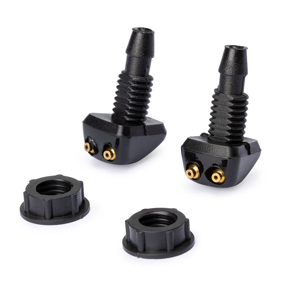 2 Pack Universal Dual Holes Windshield Washer Nozzle Wiper Water Spray Jet Q