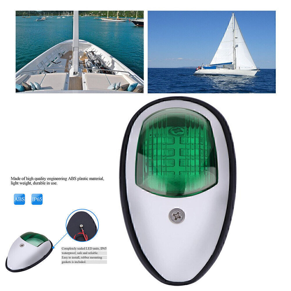 1x Navigation Light Waterproof 12V LED Marine Boat Yacht NAV Lamp Green n