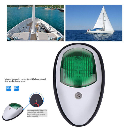 1x Navigation Light Waterproof 12V LED Marine Boat Yacht NAV Lamp Green n