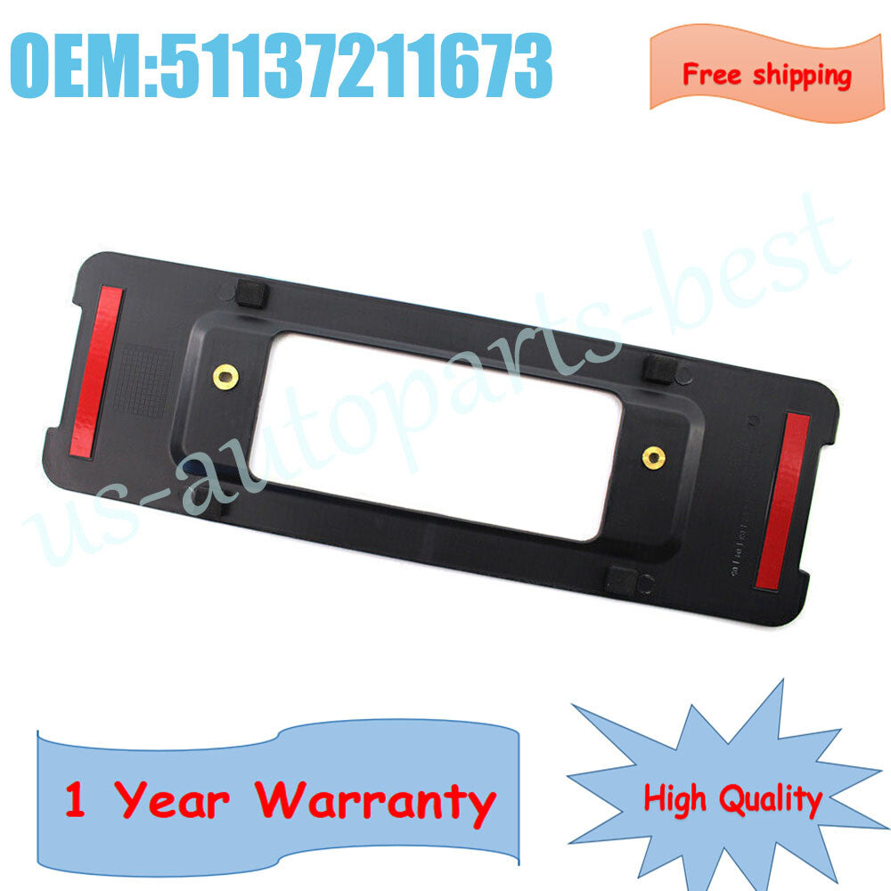 Fits for BMW 51137211673 Black Plastic Rear Bumper License Plate Bracket