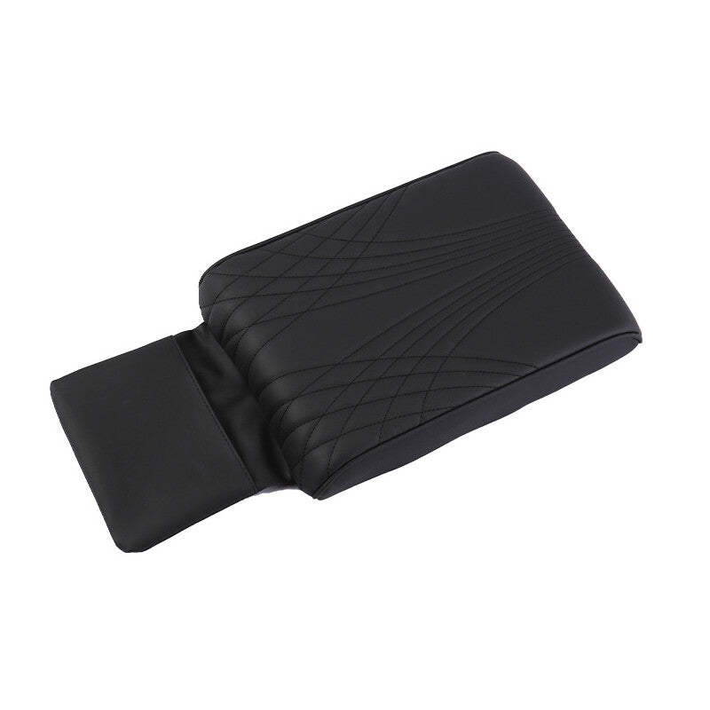 US Black Car Armrest Cushion Cover Center Console Box Protector Memory Cotton v