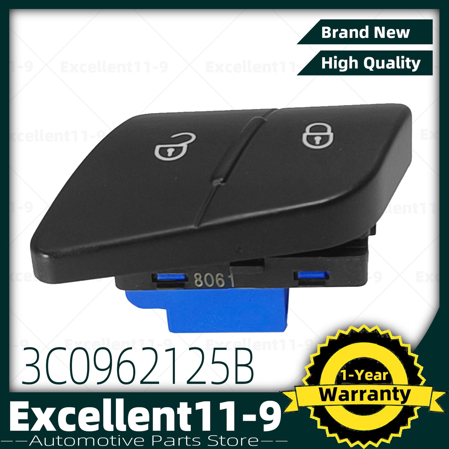 Central door lock control switch 3C0962125B is suitable for Passat models from 2006 to 2011. n