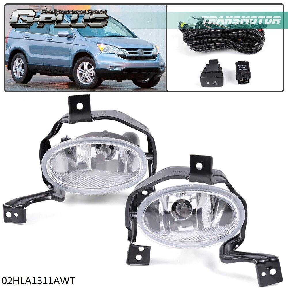 Suitable for 2010-2011 for Honda CR-V CRV transparent anti-collision fog lamp+switch+wiring pair- v