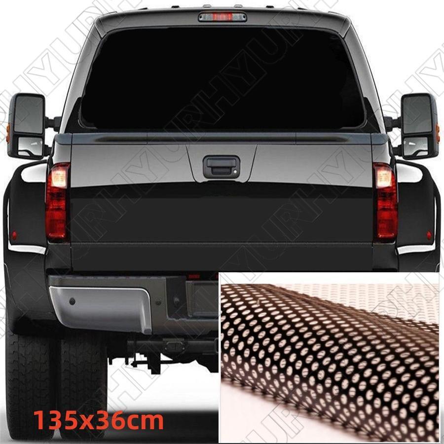Full Black Window Perforated Decal Tint Graphic Stickerï¼?35x36cm）for Truck for SUV
