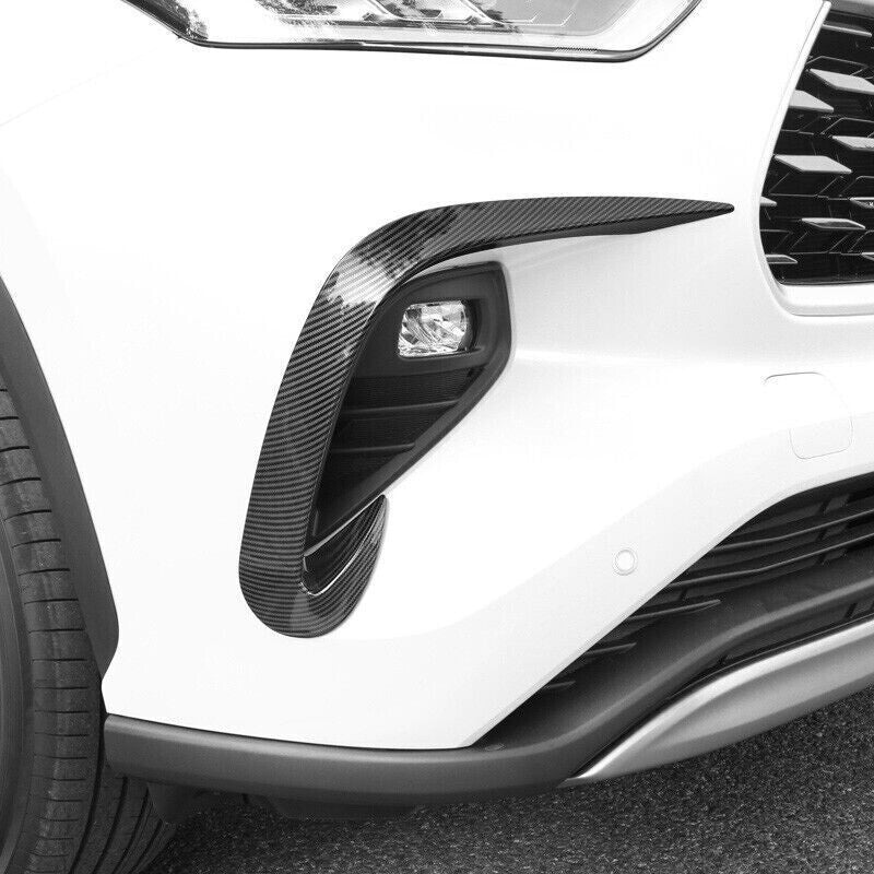 for Toyota Highlander 2020-23 Carbon Fiber Front Fog Light Lamp Eyebrow Strip 2x