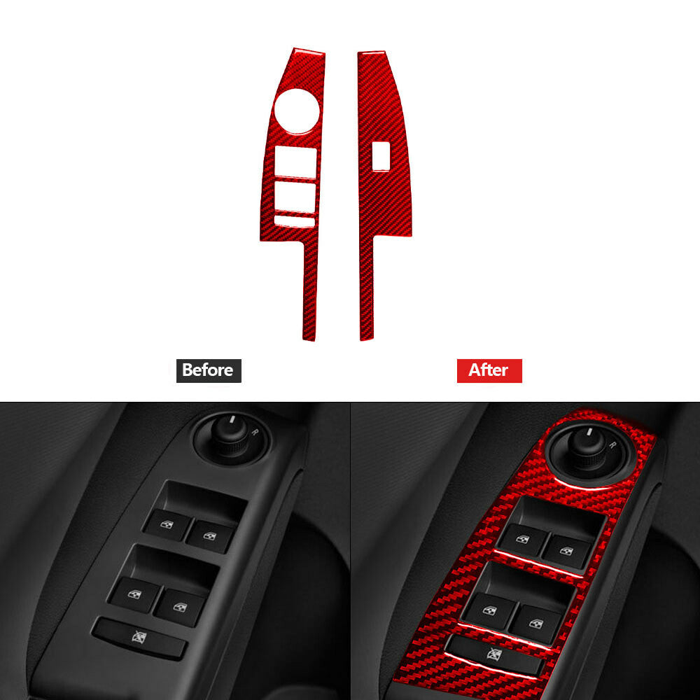 4x Carbon Fiber Automatic Gear Shift Panel Cover Trim for Jeep Liberty 2008-2012 v
