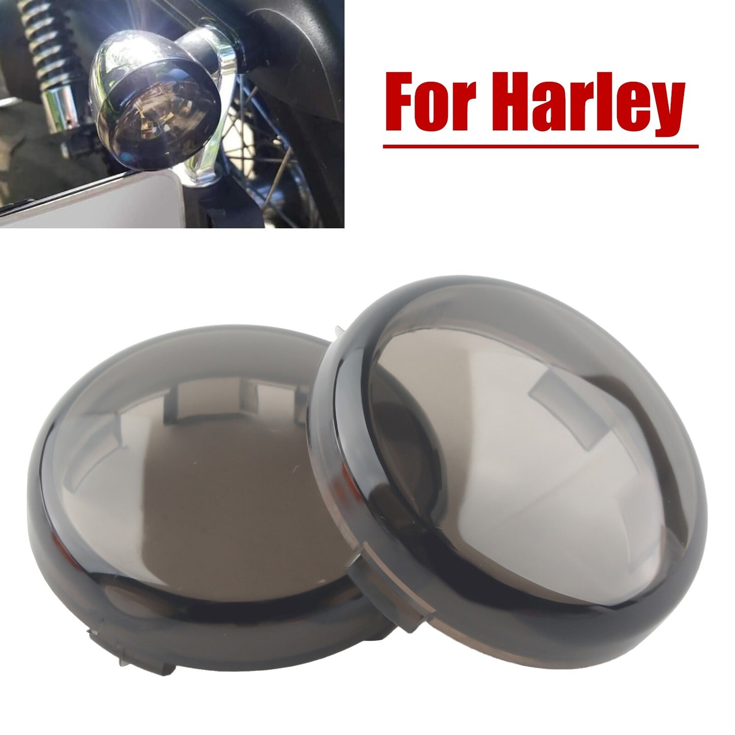 Smoke Turn Signal Light Lens Covers for Harley Touring Electra Road Glide Dyna Q