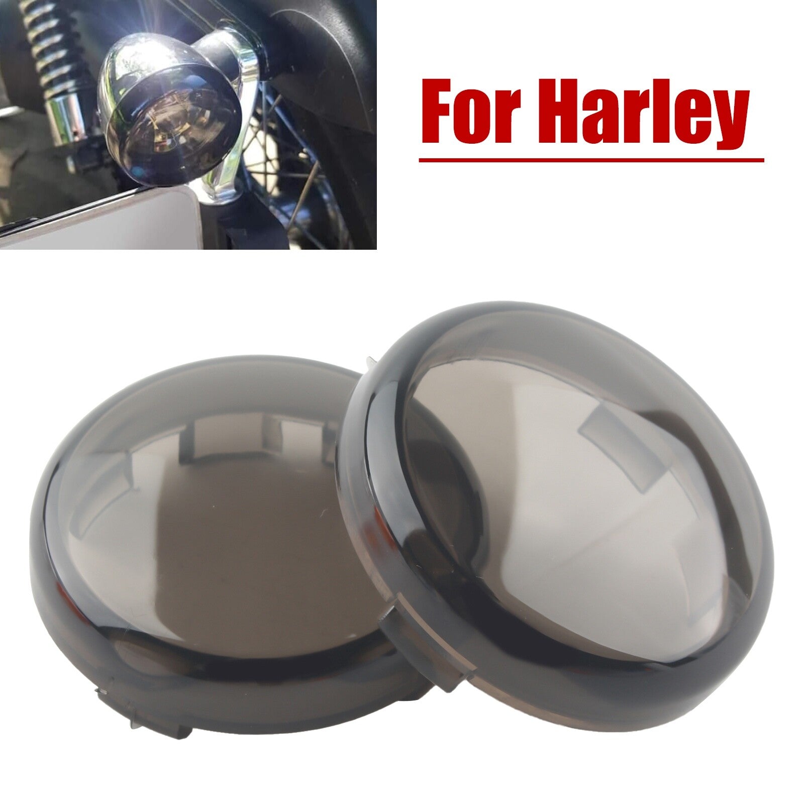 Smoke Turn Signal Light Lens Covers for Harley Touring Electra Road Glide Dyna Q