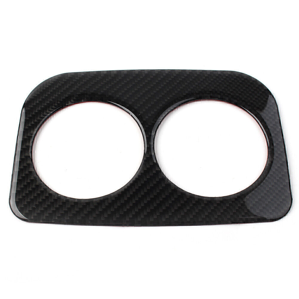 Carbon Fiber Rear Water Cup Holder Panel Cover Trim for Subaru Forester 2013-18