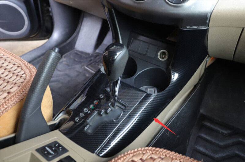for Toyota RAV4 2006-2012 Carbon Fiber Middle Console Gear Shift Side Cover Trim