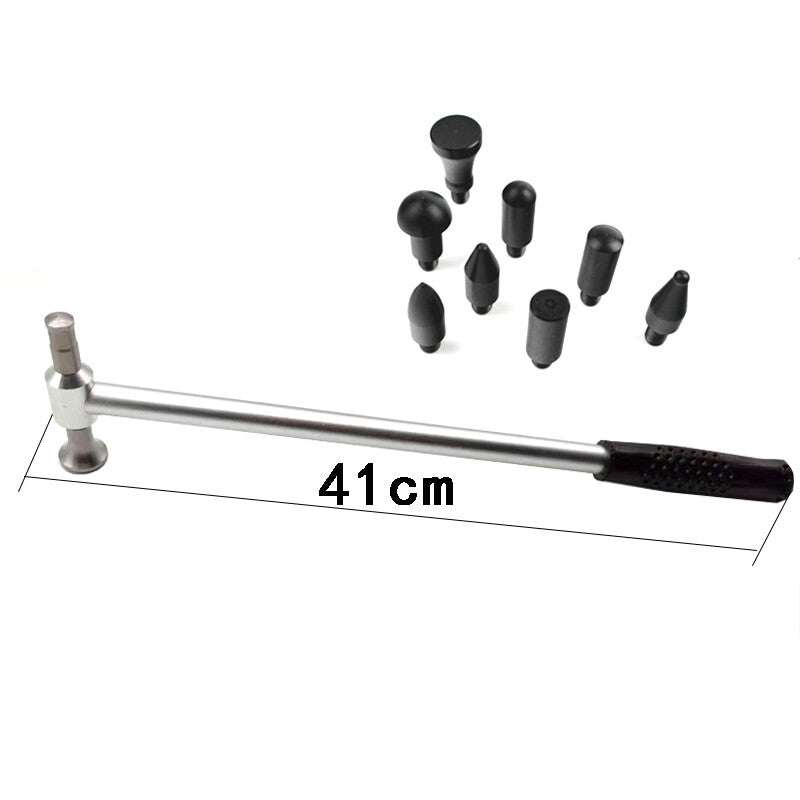 Paintless Dent Repair Hand Tools, Body Dent Repair Hammer, Tap Down with 8 Heads v