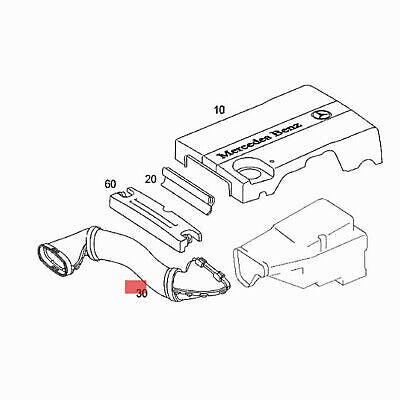 2710941382 Intake Tube Inlet Air Pipe for Mercedes-Benz E200 E220 E230 W211