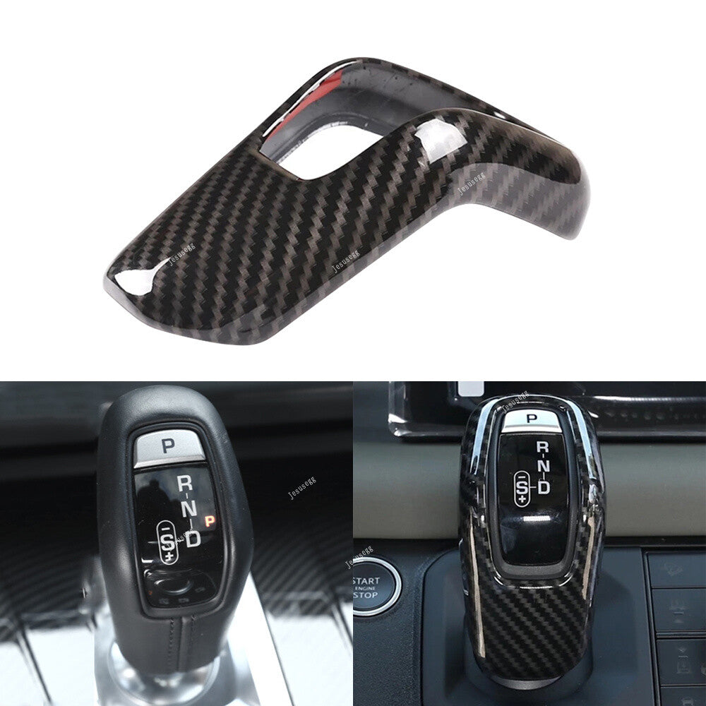 Carbon Fiber Gear Shift Knob Trim Head Cover for Land Rover Range Sport 2018-20 Q