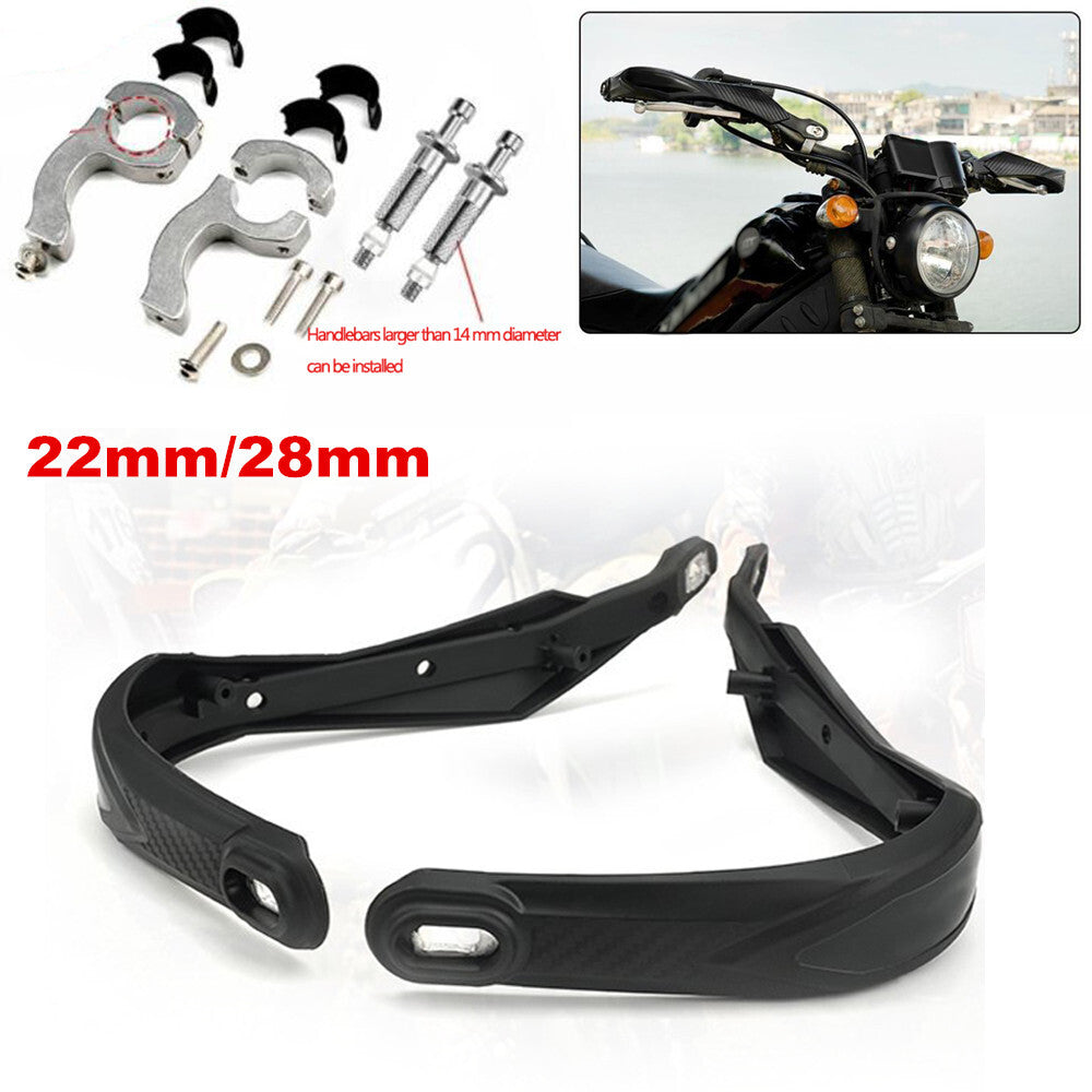22mm/28mm Carbon Fiber Colored Motorcycle Handguards and Handlebar Cover Kit - n