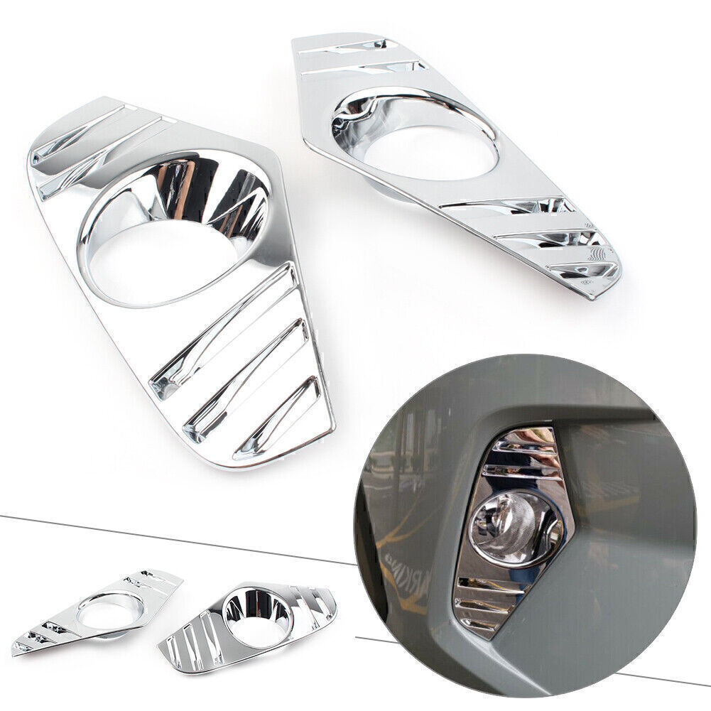 2X Front Fog Light Lamp Cover Trim Garnish Chrome Fit for Toyota New RAV4 2019 2020