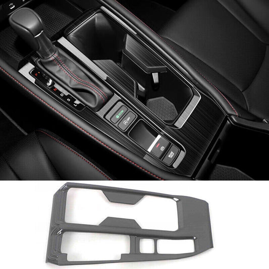 Black Steel Inner Gear Shift Panel Frame Cover Trim for Honda Accord 2023-2024