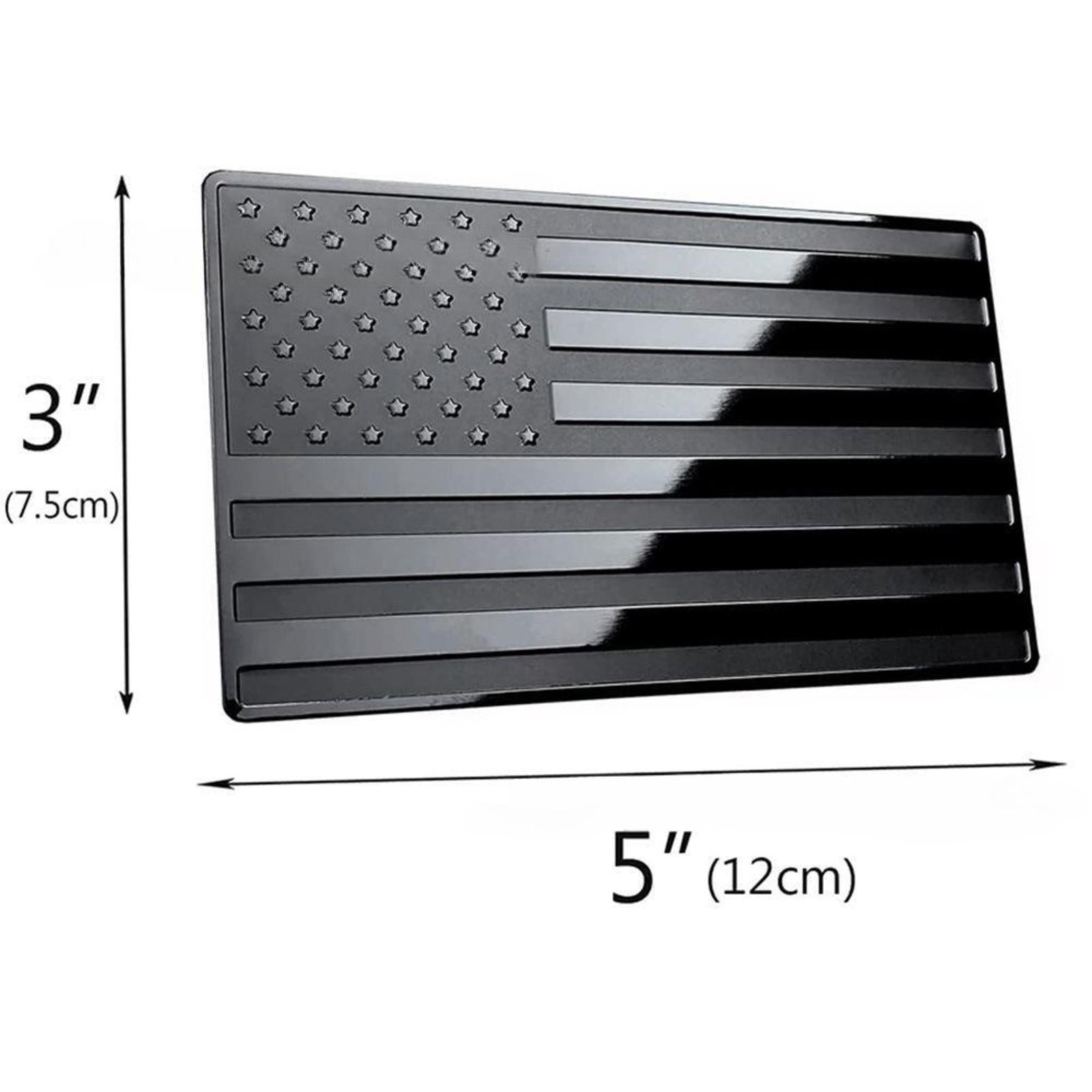 2Alloy Black Flag Sticker Car Emblem Badge Motorcycle Stickers Accessories