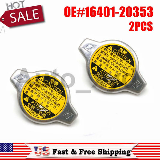 2x 1.1Bar 108kpa Radiator Cap 16401-20353 for Toyota for CAMRY for Lexus ES300H ES350 Q