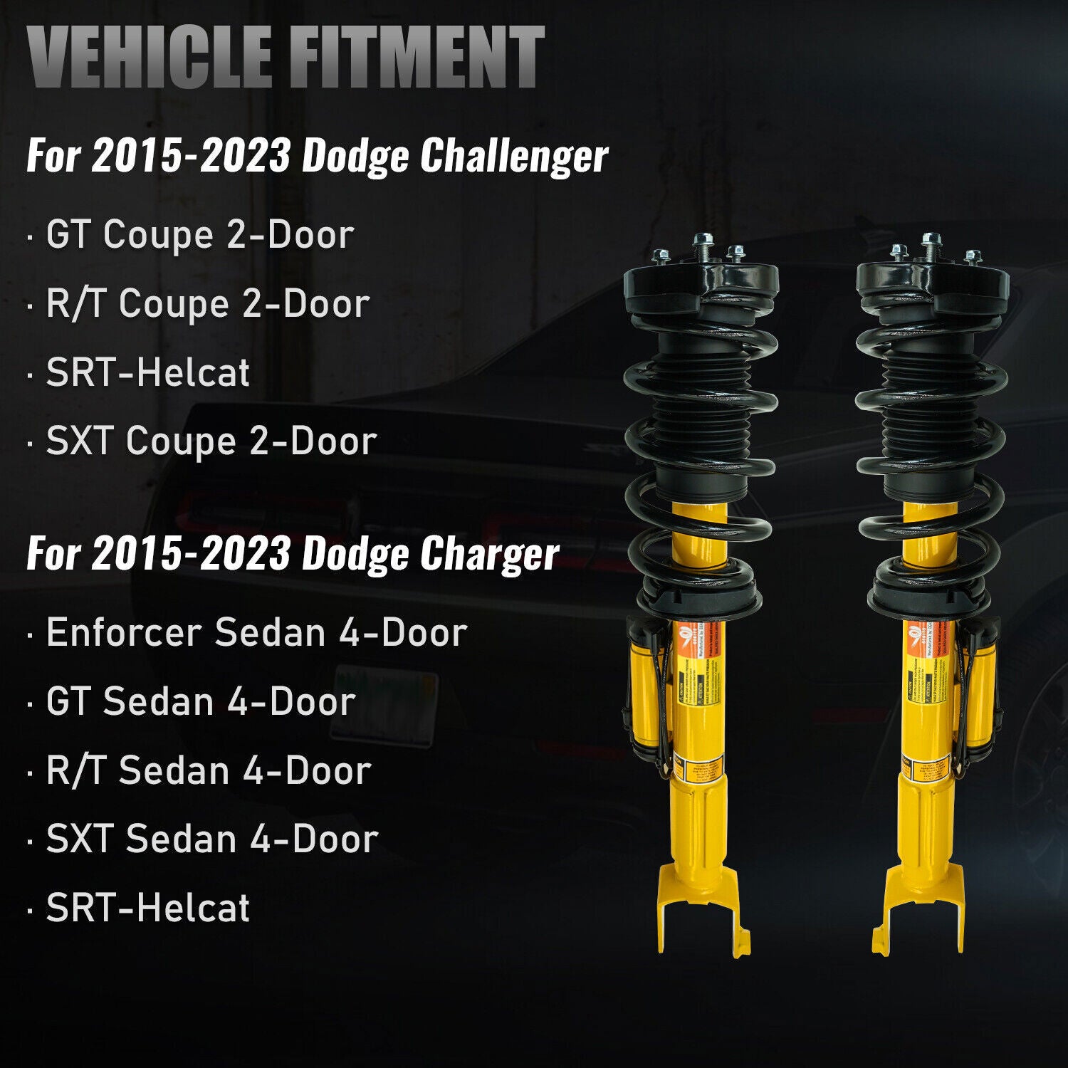 2 right rear shock absorber struts with VDC, suitable for BMW X5, X6, E70, E71 (2007-2014).