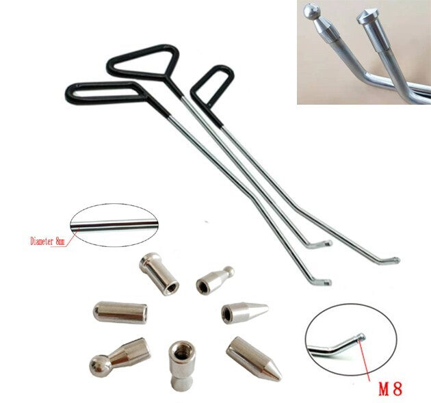 8Pcs Car Push Puller Rods Tools Dent Removal Rod car push puller rods tools v