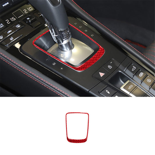 4X for Audi Q5 Red Carbon Fiber Interior Door Handle Cover Trim Type B 2018-2021 v
