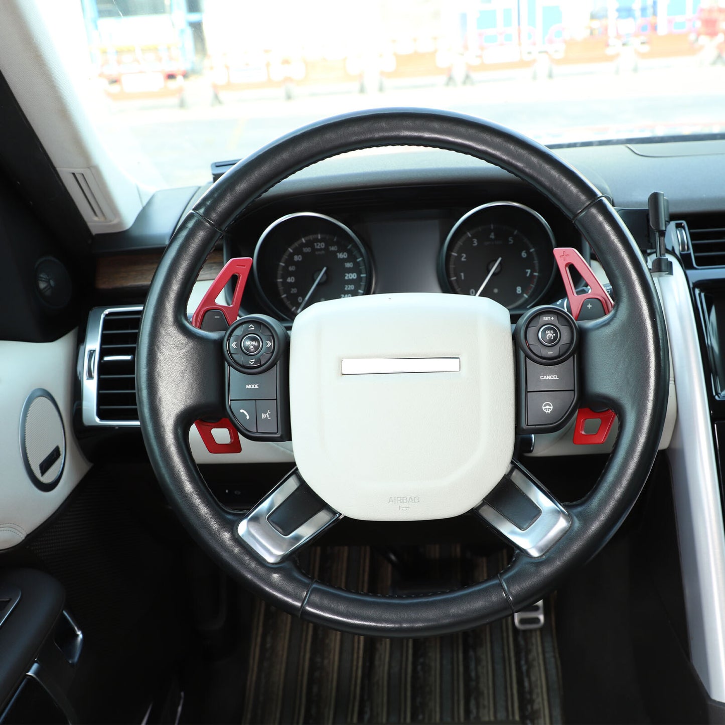 Matte black steering wheel button cover for Range Rover Sport/Vogue 13-17 LR5- n