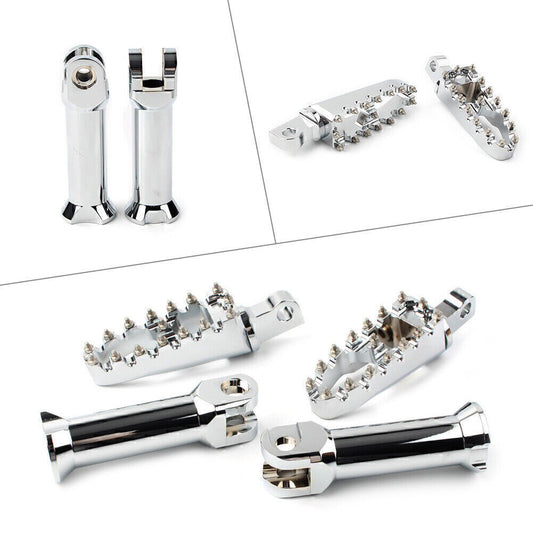 Chrome Footpegs Mount Assembly for Harley Softail Slim Fat Bob Low Rider 18-2020