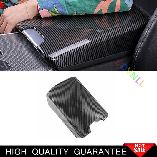 Fit for Audi A6 A7 2019-2024 Carbon Fiber Central Console Armrest Box Cover Trim