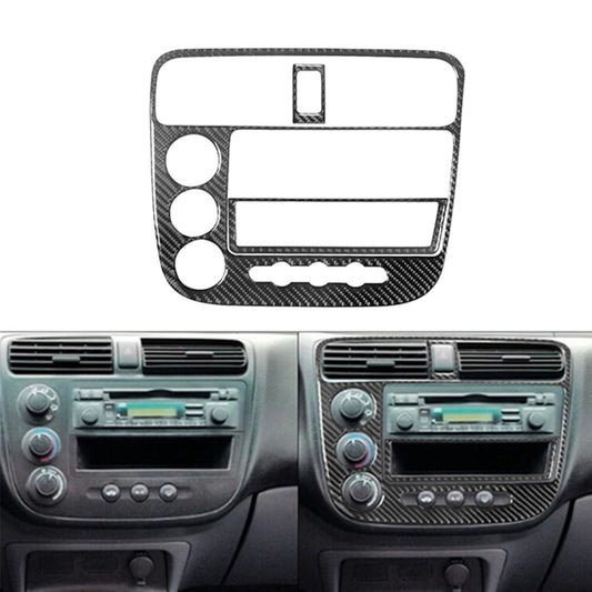 Carbon Fiber Interior Central Console Cover Trim for Honda for Civic 2003-05 Type A