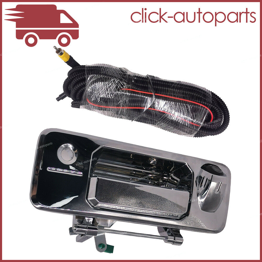 Chrome Tailgate Handle w/Wire  Backup Camera for Toyota Tacoma Tundra 2016-2021 Q