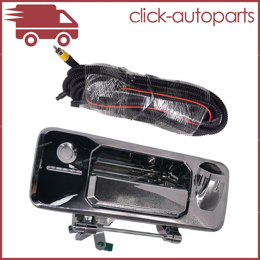 Chrome Tailgate Handle w/Wire  Backup Camera for Toyota Tacoma Tundra 2016-2021 Q
