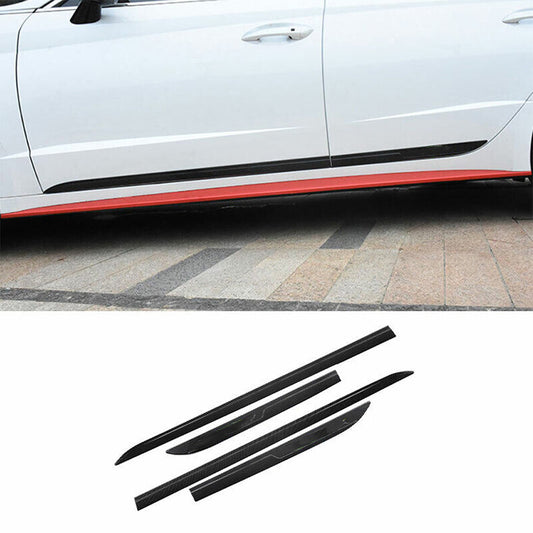 for Hyundai Sonata 2020-2023 Carbon Fiber Car Body Door Side Molding Guard cover