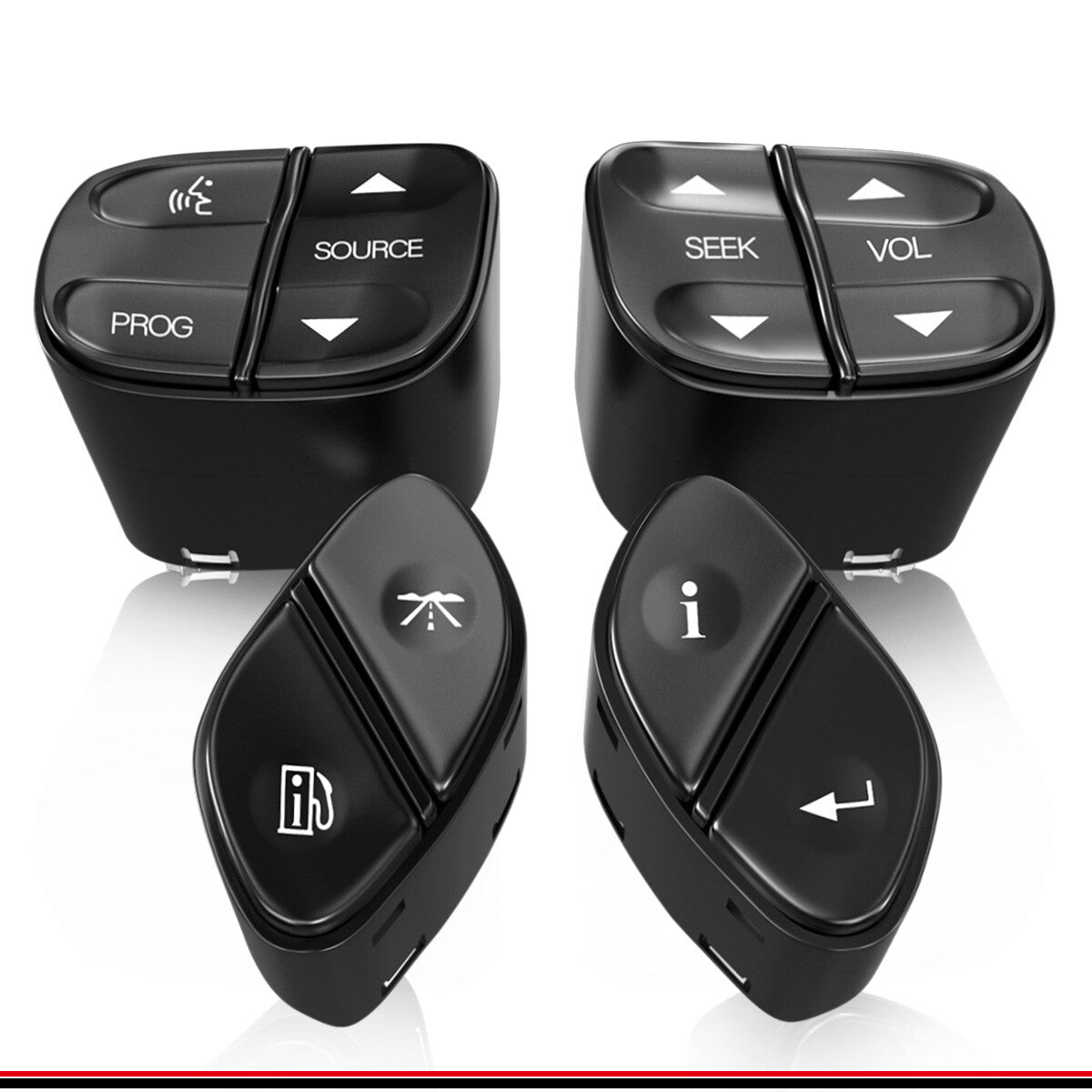 4-piece LED steering wheel radio volume control switch button for GMC - n
