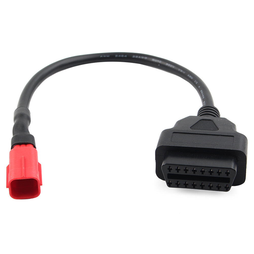 6 Pin to 16 Pin OBD2 Motorcycles Diagnostic Connectors Adapter Cable for Honda Q