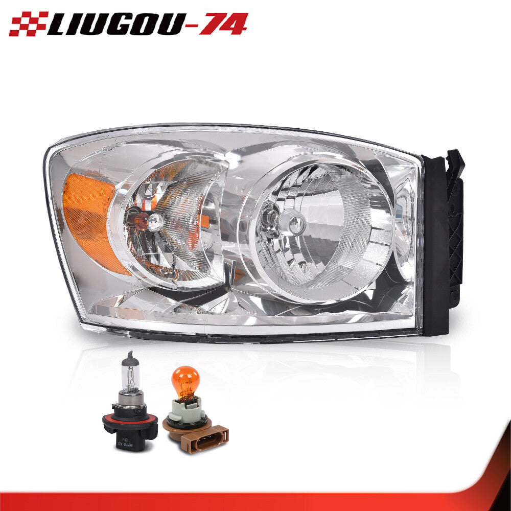 Suitable for the 2008-2009 for Dodge for Ram 1500 2500 3500 front headlight chrome alloy right passenger side- v