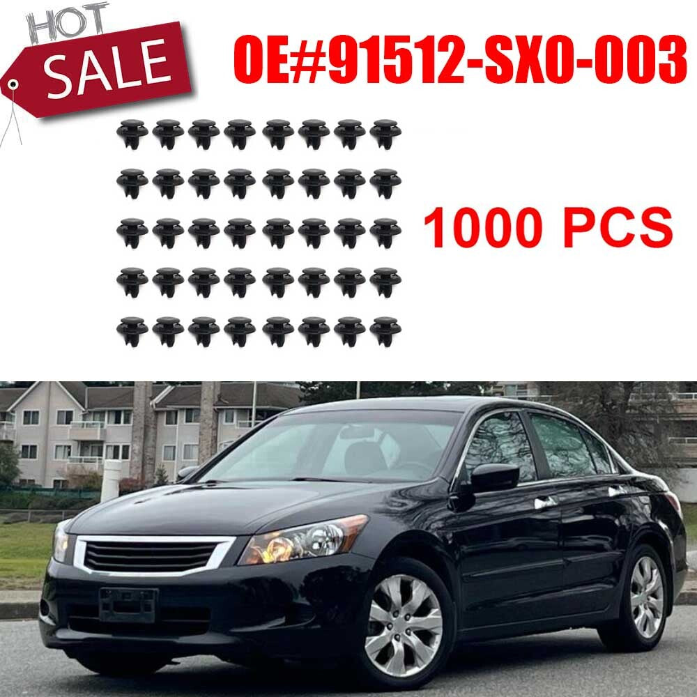 1000PCS Fender Liner Clip Push Retainer Rivet for Honda Accord for Civic CR-V US XYD Q