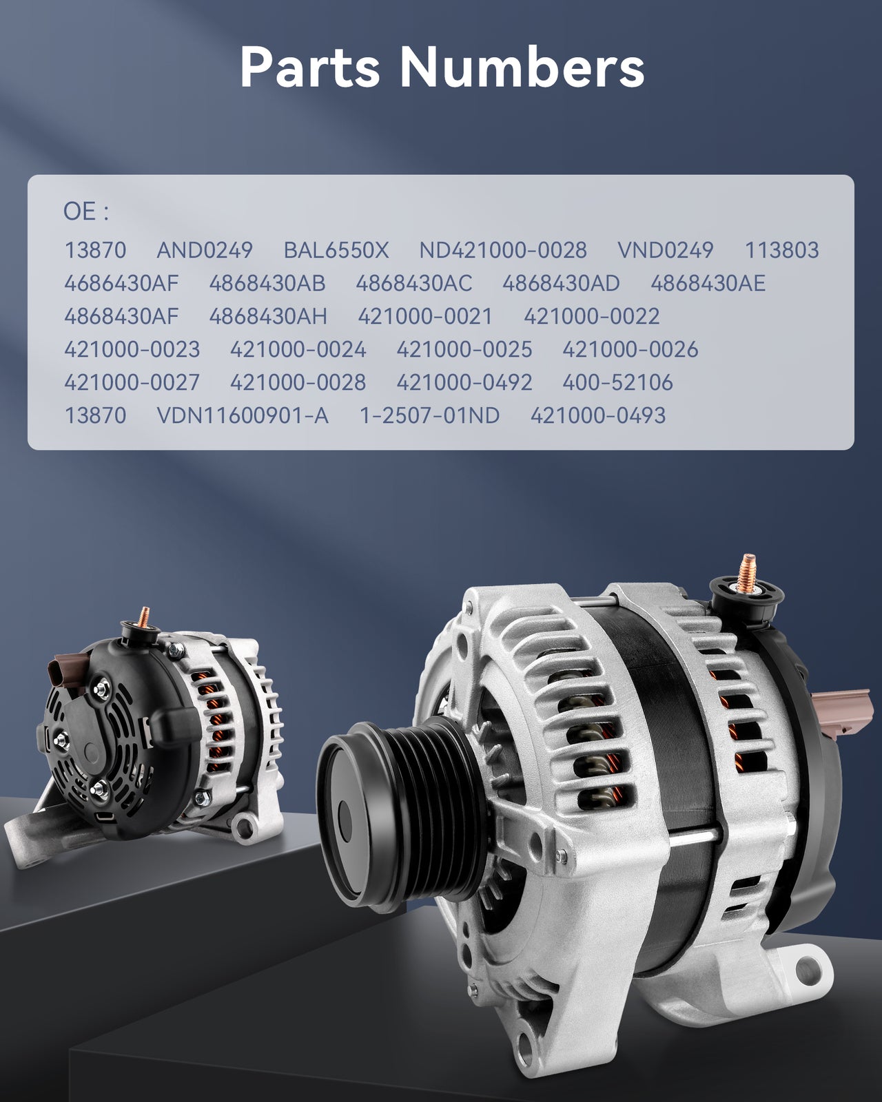 AND0249 Clockwise Rotation Alternator Fit for 2001-2007 for Chrysler Town  Country