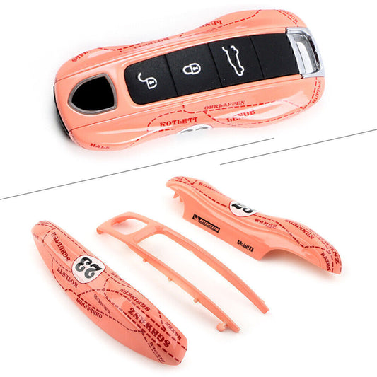 Pink Pig Case Shell Cover for Porsche for Cayenne for Panamera for 911 Remotes Key Fob ABS Q