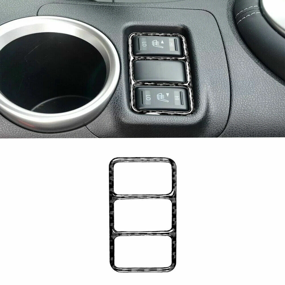 Carbon fiber console heating button panel frame cover for Nissan 370Z 2009 - 2020