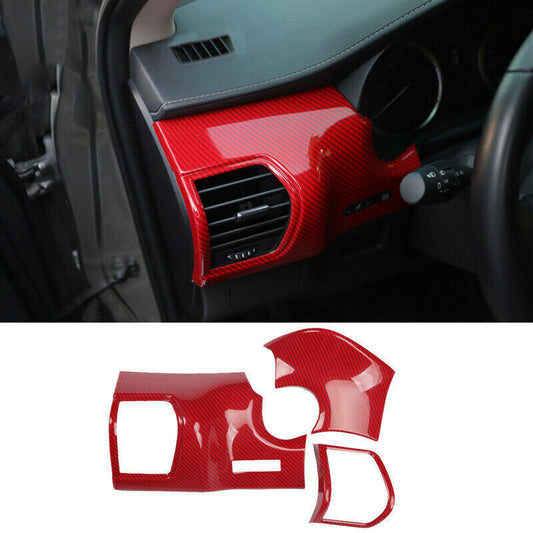 for Lexus NX200t 300h 15-21 Red Carbon ABS Dashboard side Air Outlet Vent trim3