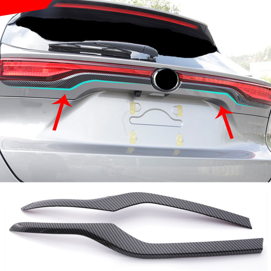 for Toyota Venza 2021-23 Carbon Fiber ABS Rear Trunk Tailgate Lid Molding Cover
