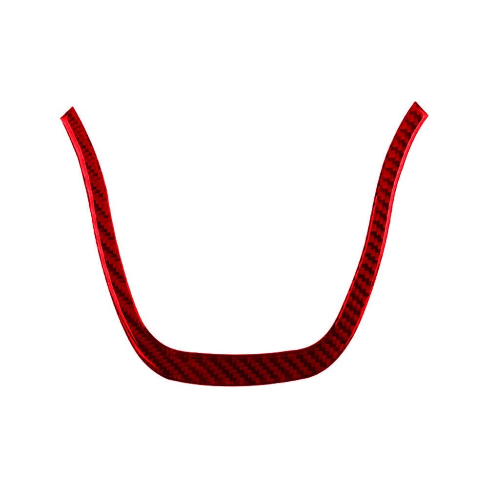 1Red Steering Wheel Trim Cover Decoration Carbon Fiber for VW Touareg 2011-2018 n