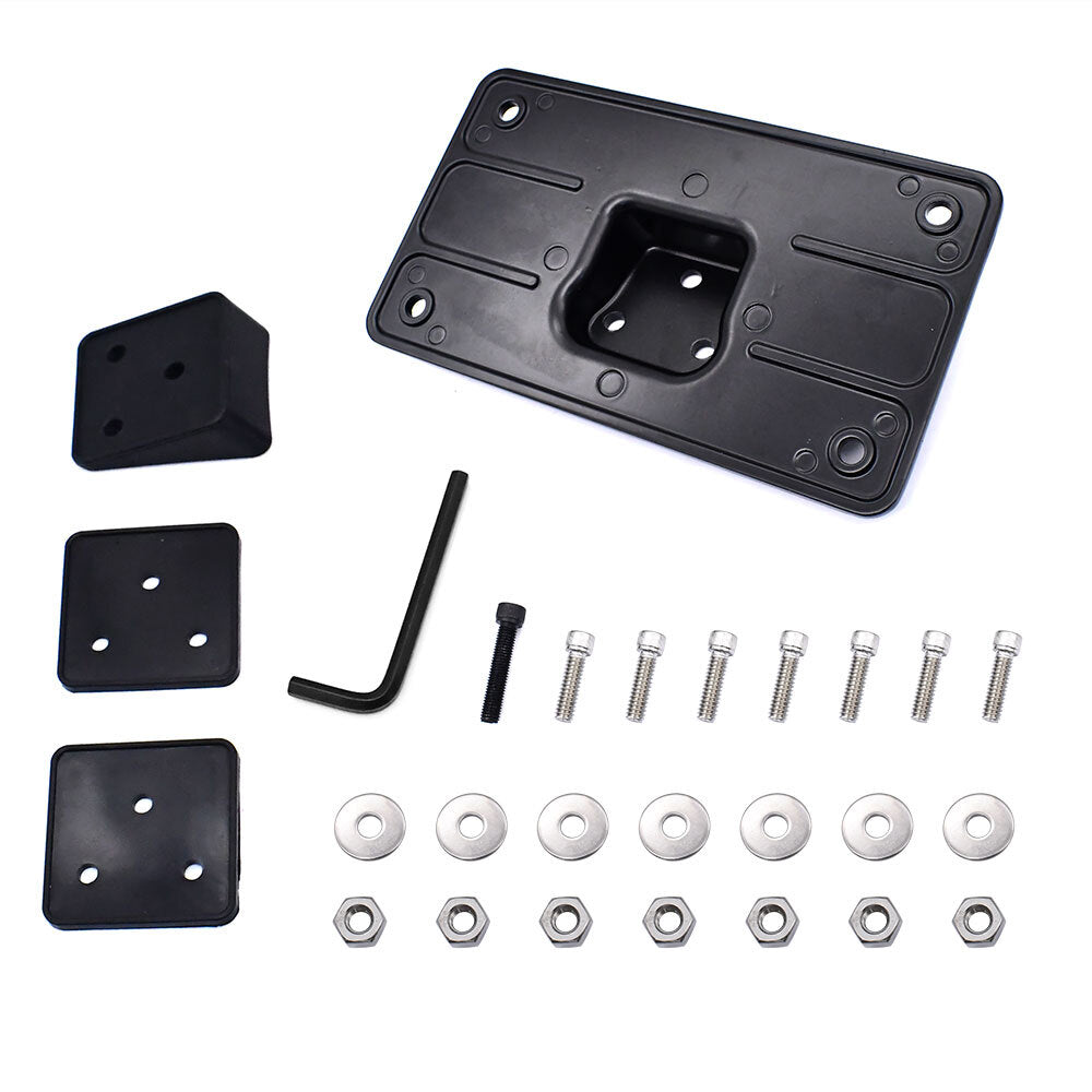 Black Laydown License Plate Mounting Bracket for Harley Softail Dyna XL 1973-Up Q