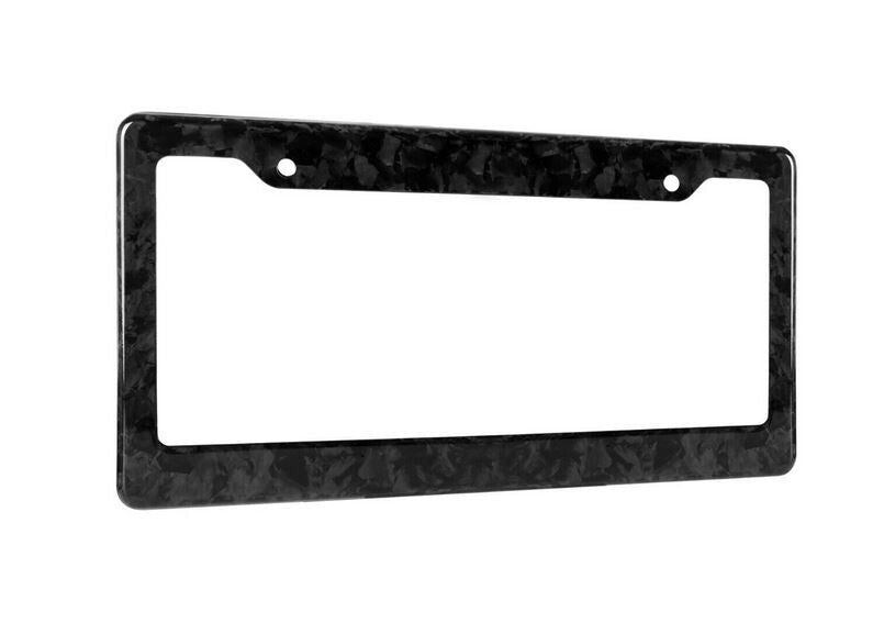Car license plate frame cover cap rear boot black forged carbon for BMW