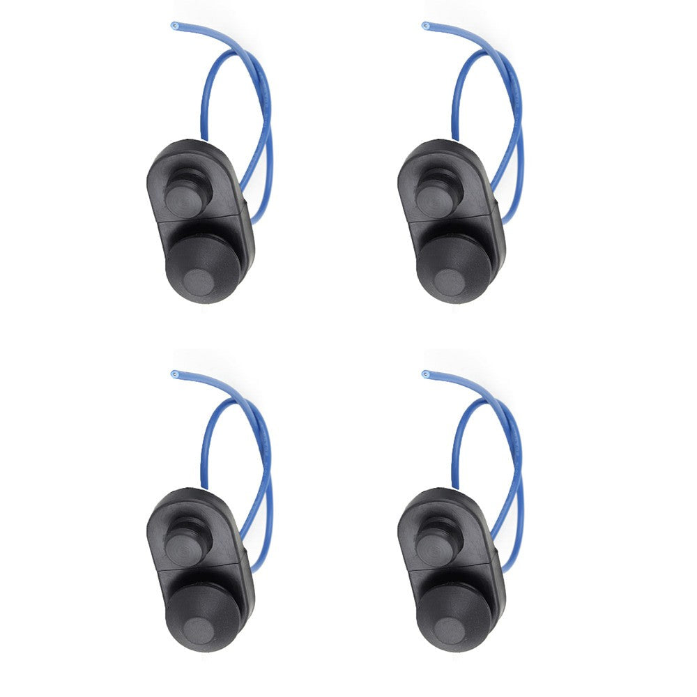 4Pcs Car Interior Door Light Lamp Switch Push Button Black Fits for Universal