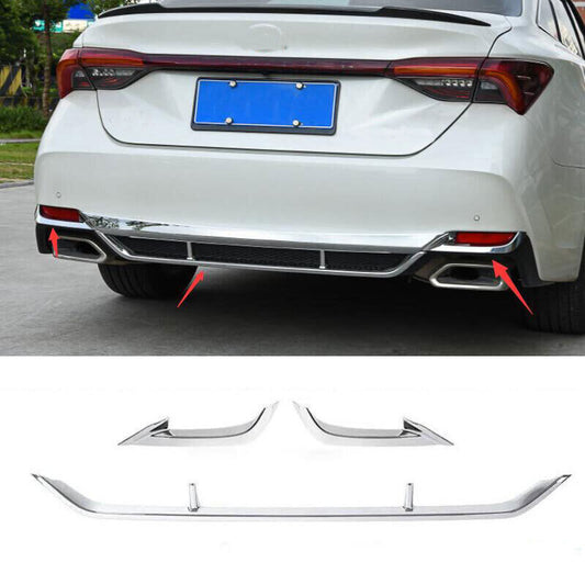 ABS Chrome Rear Bumper Lip Protector Cover Trim 3pcs For Toyot@a for Avalon 20-2021 n