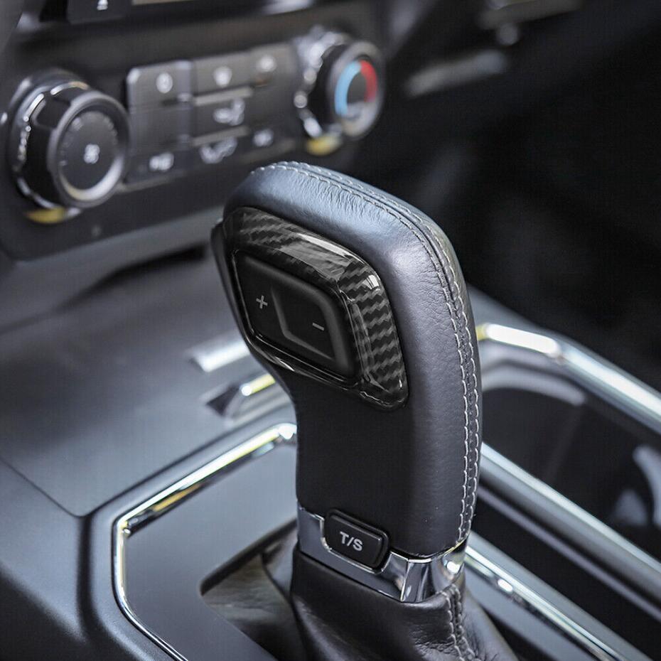 Carbon fiber internal gear transmission hood trim for 2015-2020 for Ford F-150