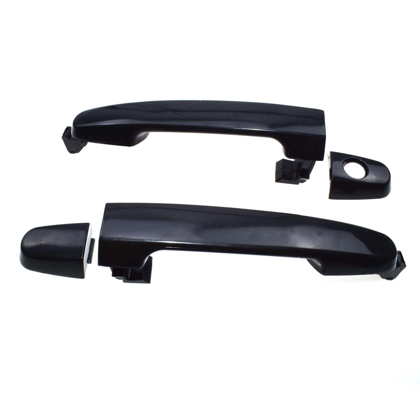 2-Piece Smooth Black Exterior Rear Left and Rear Right Door Handles for Corolla n